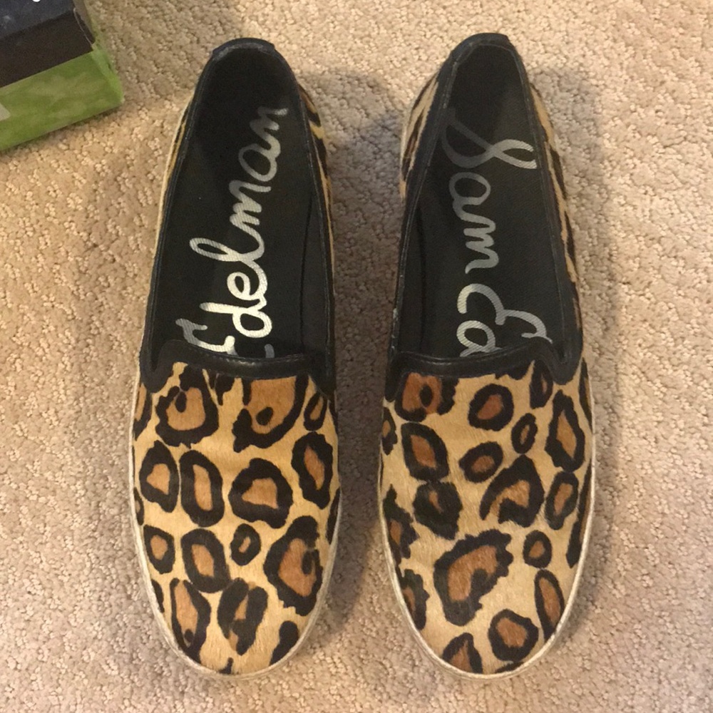Sam Edelman leopard print slip on sneakers